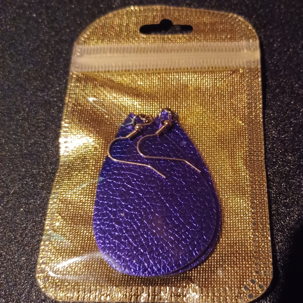 metallic purple earrings
